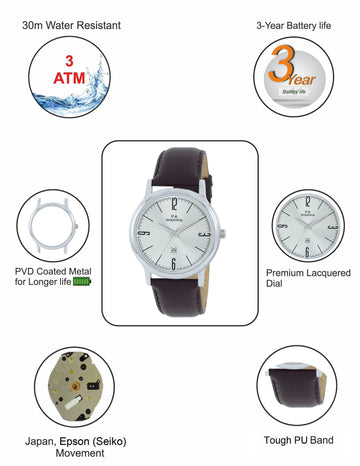 Maxima ATTIVO Men Silver Dial Analogue Watch - 55542LMGI